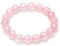 TreasureBay Bracelet de perles de pierres précieuses naturelles de 10 mm fait à la main pour hommes et femmes | Bracelet Perles Élastique (Agate morganite) (Quartz Rose)