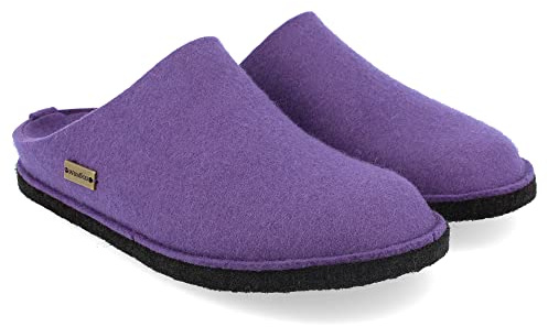 HAFLINGER Flair Soft Filzpantoffeln aus Wollfilz Hausschuh Lila (111) Gr. 42