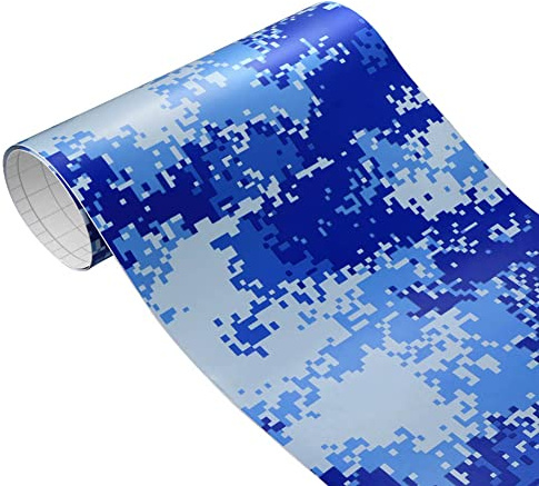 Camouflage Vinylfolie 50cmx200cm - Selbstklebende Tarnung Fahrzeug Lackschutzfolie, Wasserdichte Auto Schutz Folie, Autoaufkleber für SUV, LKW, Bike, Motorrad, Boot, Laptop