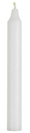 Ib Laursen Rustikale Stabkerze Kerze Spitzkerze durchgefärbt 100% Paraffin H18xØ2,2cm im 4er Set Candle Ambiente Kerze Brenndauer 8 Stunden (Weiss)
