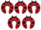Door Finger Pinch Guards, 5 Pcs Cartoon Animal Soft Foam Door Stopper, Baby Proof Door Slam Stopper for Baby Finger Protection and Children Safety (Red)