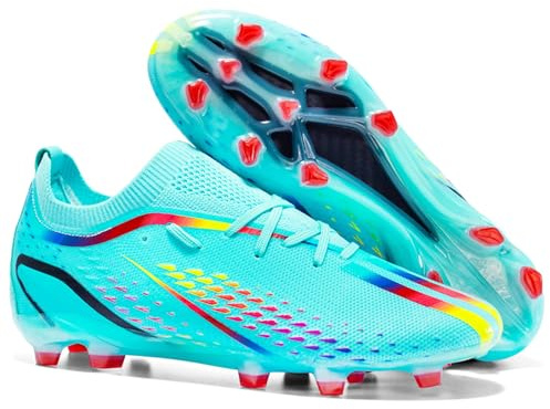 Asifn Herren-Fußballschuhe Jungen-Fünf-Personen-Schuhe Outdoor-Indoor-Spikes-Schuhe Leichtathletik-Schuhe Softball- Und Rugby-Schuhe Blau 44 EU