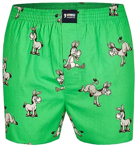 Happy Shorts Webboxer Herren Boxer Motiv Boxershorts Sets zur Auswahl Farbwahl, Farbe:Design 02, Grösse:M