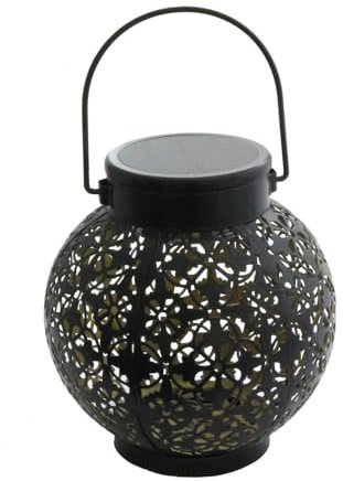 Solar-Gartenleuchte ORIENTAL, mit Metallgehäuse, 3 Leuchtintensiven warmweißen LEDs und perfekter Akkutechnologie für jahrelangen Betrieb, zum Stellen oder Hängen geeignet