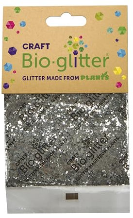 Rainbow Eco Play Craft Biodegradable Glitter, Chunky Glitter, Arts and Crafts for Kids, Card Making, Decorations, Craft Glitter for Candle Making, Eco-Friendly, Cruelty Free - Silver - 20g