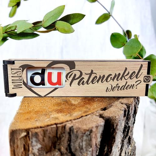 Patenonkel Fragen - Schokoriegel Geschenkbox inkl. Duplo Willst du Patenonkel werden? - Willst Du Mein Patenonkel Werden, Patenonkel Geschenk Frage, Möchtest Du Mein Patenonkel werden