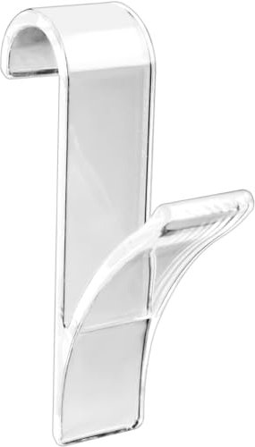 Avilia Set 2 Ganci Porta Asciugamani - Ganci Porta Accappatoio, in Plastica, Trasparente 2.5x10.5x7cm