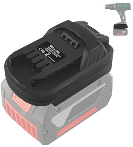JJXNDO Battery Adapter for Bosch Professional 18 V System Battery for Parside 20 V Tools, BOS20PAR Converter for Bosch 18 V Professional to Replace Parside 20 V XTeam Battery (No Battery)