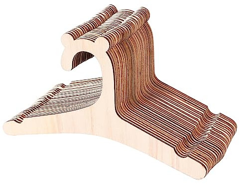 Tsudoku 30 StüCke HolzbüGel für Babykleidung Natur BüGel für Baby Kleider BüGel Gestell Raum Kindergarten Dekoration für Kinder