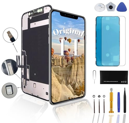 Lenwell Ersatzdisplay für iPhone 11 A2111 A2221 A2223 Digitizer LCD-Display mit Montage-Reparatur-Toolkit, gehärtetes Glas, wasserdicht, 15,4 cm (6,1 Zoll)