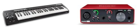 M-Audio Keystation 49 MK3-49 Key USB MIDI Keyboard Controller for Mac and PC & Focusrite Scarlett Solo 3rd Gen USB Audio Interface, The Guitarist, Vocalist, Podcaster Or Producer
