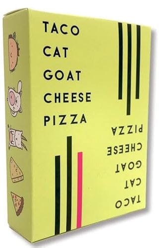 LGWJHCY Taco Gato Cabra Queso Pizza Juego de Cartas de Mesa Juego de Fiesta 2-8 Jugadores Juegos De Cartas Juegos Familiares,Juego de Fiesta para Niños y Adultos(Verde)