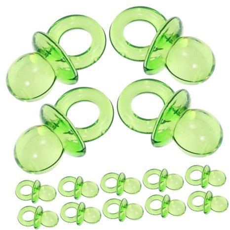 WOONEKY 50 Pcs Decoración Mini Chupete Juguetes De Los Niños Adornos Claros Juguetes De Niña Juguetes De Bebe Juguetes para Niños Mini Juguetes para Niñas Adorno De Chupete Acrílico