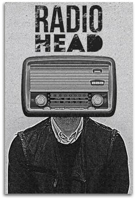 MUHDENG Radiohead-Poster, Raumdekoration, künstlerisches Poster für Schlafzimmer, Wohnzimmer, Wände, ästhetisches Poster, 30 x 45 cm, ungerahmter Stil