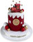 Zug Kuchen Dekoration, 18 PCS Zug Kuchen Topper, Tortendeko Kugeln, Zug Cake Decoration, Zug Cake Topper, Zug Thema Geburtstag Dekorationen, Geburtstags Dekorationen für Kinder (Rot)
