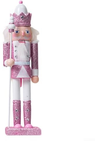 Poupée casse-noisette en bois esthétique de 30 cm pour présentoir de sapin de Noël et événements (A)
