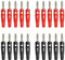 OMJMYY 20 Stück Bananenstecker 4mm Bananenstecker Lautsprecher Vernickelt Schraubbar Banana Plug 20A Banana-Steckverbinder High End für Lautsprecherkabel AV Receiver HiFi Receiver
