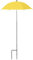 LOVIVER Parapluie Jardin Structure en Alliage Léger, Parapluie de Protection Solaire pour Plantes en Pot, Couvre-Ombre des Plantes pour Jardin et Terrasse, Jaune