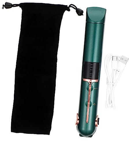 VINTORKY Rizador y Plancha de Cabello Inalámbrico Herramienta de Multifuncional con Temperatura Compacto y Portátil para Verde Oscuro