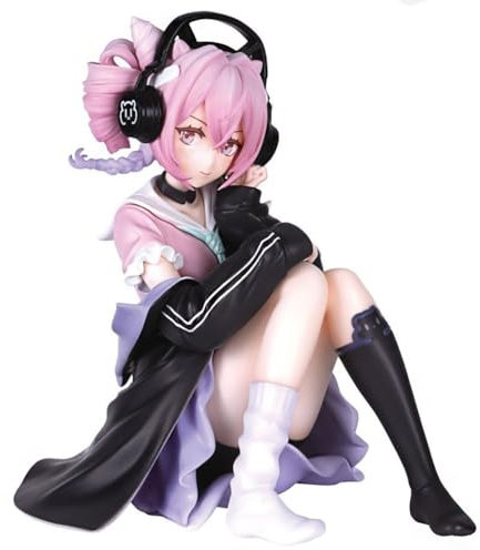 Tongyundacheng Game Characters Figure, Anime Eureka Sitting Action Figure, PVC Girl Model, Desktop Decoration Statue, Anime Collectible Ornament, 9cm