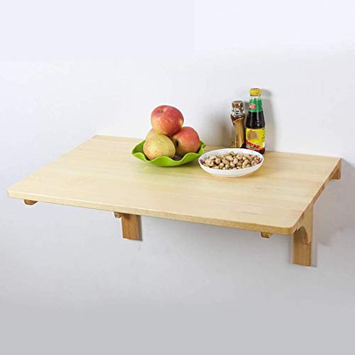 FRINZA Wand- Folding Klapptisch Küche Pine Wood Esstisch Workbench Computer- Schreibtisch Kindertisch Haus Küche Schlafzimmer Büro Bad Balkon(100x50cm39x20in)