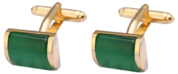 Garneck 2 Stück Grüne Opal manschettenknöpfe Herren Kreative Shirt Manschettenknöpfe Langlebig Eleganter Schmuck für Hemdärmel für Hochzeit Business und Besondere Anlässe