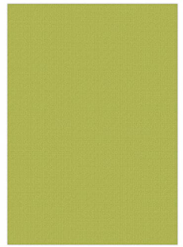 Ursus 80004615 - Bastelkarton Struktura Basic 1 Olivgrün, geprägter Tonkarton mit Leinen-Struktur, 220 g/qm, DIN A4, 25 Blatt, farbiges Papier zum Basteln, geeignet für Tintenstrahl-und Laserdrucker