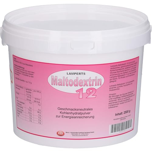 Maltodextrin 12 Lamperts Pulver zur Energieanreicherung mit Kohlenhydraten, 2500 g Pulver