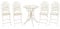 aubaho Set Garnitur Garten Tisch und 4 Stühle Eisen Gartenmöbel Antik-Stil Creme Weiss