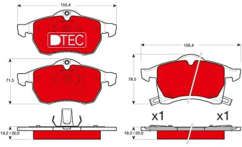 Lucas Engines GDB1350DTE DTEC Pad Set Vauxhall Zafira UA 98-01