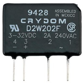 CRYDOM Halbleiterrelais, D2W202F, 2 A, Kontaktspannung (max.): 280 V/AC, Nullspannungsumschaltung, 1 Stück