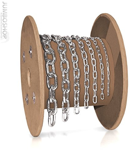 Seilwerk STANKE 110m 2mm Rundstahlkette kurzgliedrig Rolle Stahlkette - DIN verzinkte Eisenkette Stahl Eisen Kette abgerundet