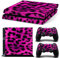 DOTBUY PS4 Skin Aufkleber Sticker Design Folie schützende Haut Schale für Sony Playstation 4 Konsole und 2 Dualshock Controller (Fell Leopard Pink)