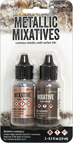 Ranger TAK58762 Rose Gold and Gunmetal Metallic Mixative Kit, Multi-Colour, Small