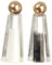Melody Jane Dolls House Cruet Set Salt & Pepper Shakers Gold Dining Accessory