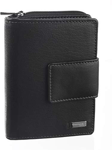 Greenland Nature Black Nappa Geldbörse RFID Leder 9,5 cm