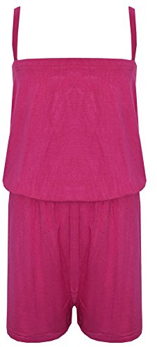 A2Z 4 Kids Girls Jumpsuit Kids Plain Color Trendy Playsuit All In One - Plain Playsuit Pink 5-6