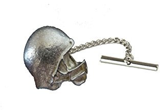 Giftsforall gt243 Krawattennadel mit Kette, NFL American Football Helm, 3 x 2,3 cm, aus englischem Zinn