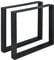 [en.casa] Set de 2 Pieds de Meuble pour Table à Manger Pieds de Table Rectangulaires pour Montage DIY avec Embouts de Protection Acier Noir 80 x 72 cm