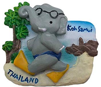 3D Koh Samui Thailand Refrigerator Fridge Magnet Tourist Souvenirs Handmade Resin Craft Magnetic Stickers Home Kitchen Decoration Travel Gift