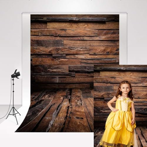 Kate Retro Holz Fotohintergrund 2x3m Vintage Holzbrett Fotografie Hintergrund für Neugeborene Porträt Fotostudio