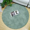 FANSU Tapis Rond Interieur Chambre à Coucher Salon Paillasson d'Entrée Décorent, Tapis en Peluche Courte Anti Slip Absorbant Antidérapant Lavable (60cm,Vert Olive)