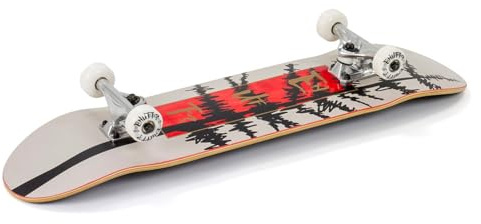 Enuff Skateboards Evergreen Tree Complete Skateboard, Erwachsene, Unisex, Warm Grey/Red (Mehrfarbig), 20,3 x 81,3 cm