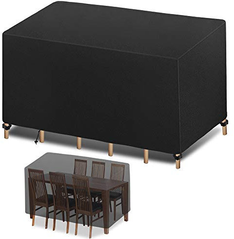 Molbory Housse de protection pour meubles de jardin, 420D, Oxford avec cordon de serrage, imperméable, coupe-vent, résistante aux UV, pour meubles de jardin, canapé, meubles de jardin (180 x 120 x 74