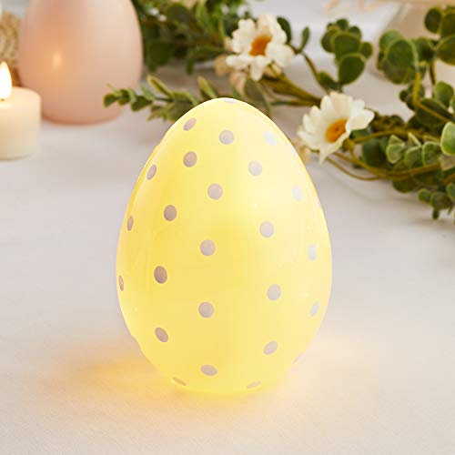 Lights4fun LED Osterei mit Timer 10,5cm Osterdeko Innen Tischdeko Ostern