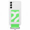 Samsung Silicone Cover Smartphone Cover mit Strap EF-GS901 für Galaxy S22, Handy-Hülle, Silikon, Schutz Case, stoßfest, dünn und griffig, Halteband, Weiß
