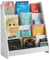 SoBuy Bücherregal Kinder Montessori Kinderregal mit 4 Ablagefächern Regal Kinderzimmer Spielzeug Aufbewahrung Büchergestell Hängefächerregal Weiß 80x88x30cm KMB32-W