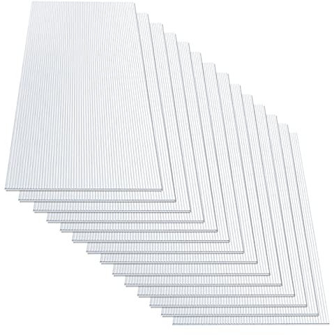 KARAT Juego de 10,25 m² de planchas para invernadero, 60,5 x 121 cm, 14 placas de cámara hueca + 14 conectores, planchas de doble puente de policarbonato (grosor: 4 mm, transparente)