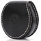 Tourbn Tourbon Petit porte-monnaie rond en cuir véritable avec boucle de ceinture Noir 8.8x8.8x3.5cm T-OT360LE2-BK
