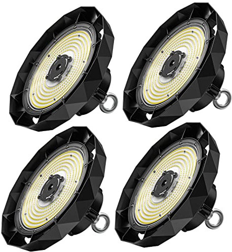 Anten LED Hallenstrahler 150W Industrielampe 25500LM | LED Strahler UFO Highbay 6000K, Werkstattlampe 120°Abstrahlwinkel, IP65 Hallenbeleuchtung Gewerbliche Lager Werkstatt Garage - 4pcs